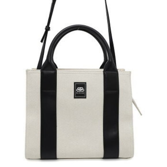 Balenciaga Trade Tote Bag Leather Hand Shoulder Bag Black - Picture 1 of 8